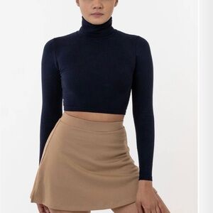 Los Angeles Apparel Ponte A-Line skort Tan Size M